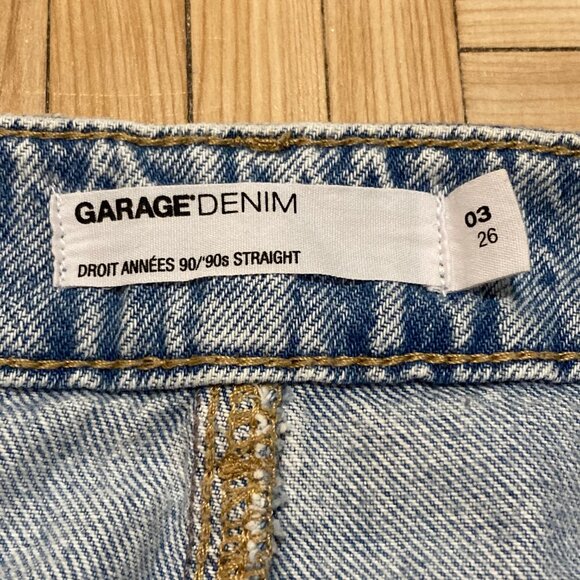Garage Blue '90s Straight Ripped Denim Jeans - Picture 6 of 6